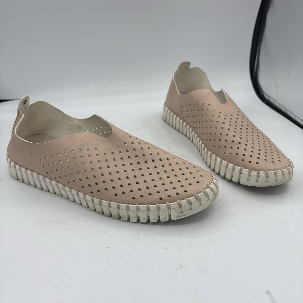 Ilse Jacobsen Shoes Womens Size 10 EU 41 Hornbaek Flats Slip On Pink Peach